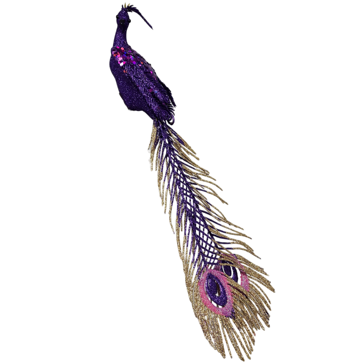 Sequin Peacock Ornament -