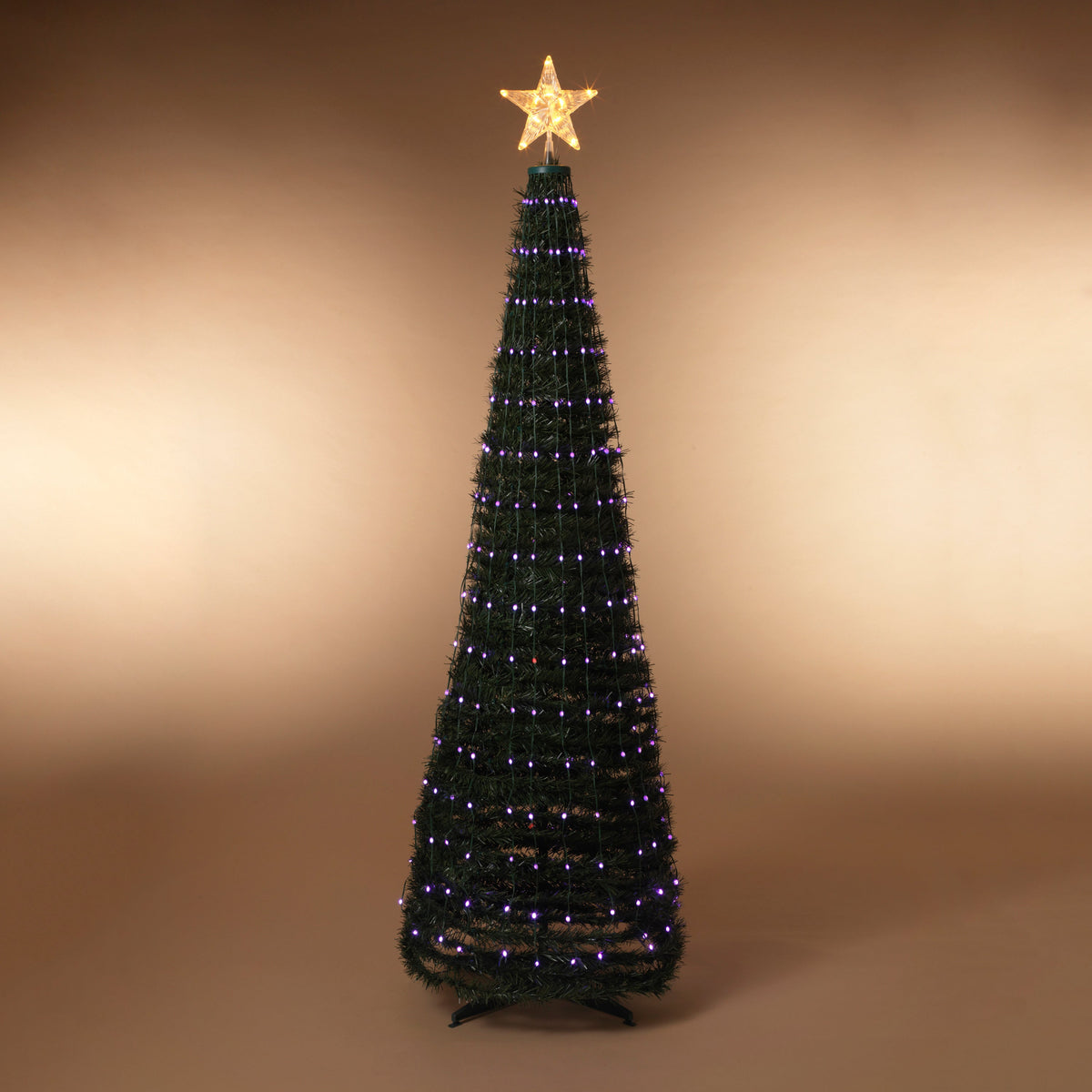 Steel Frame Pole Tree with Color Change LED Lighting - 6 Feet Tall