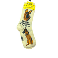 German Shepherd Crew Socks on Cream