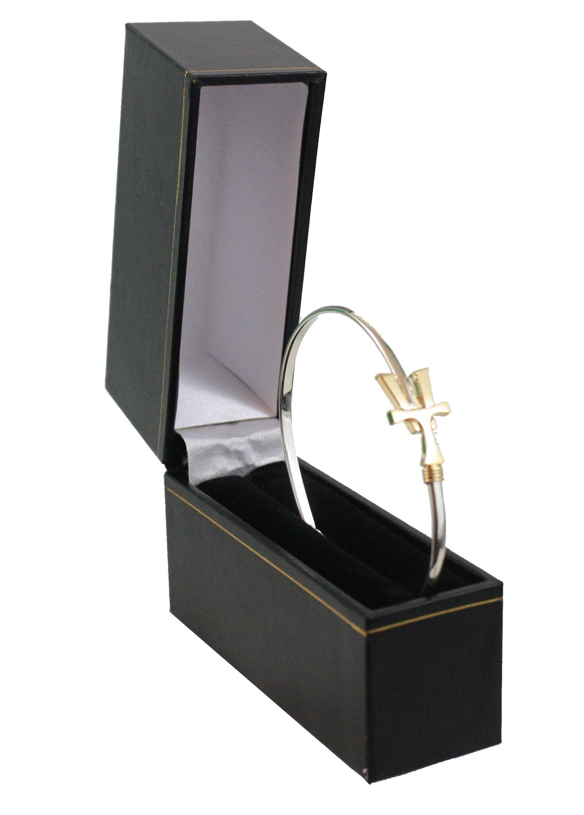 Vermont   Hook Bracelet with Gold 'VT' - 3mm Band - 7.5 Inch