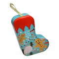 Christmas Stocking Cookie Tin Ornament - Joy to the World