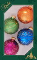 Krebs Value Glass Ornament 4 pack - Candy Brights