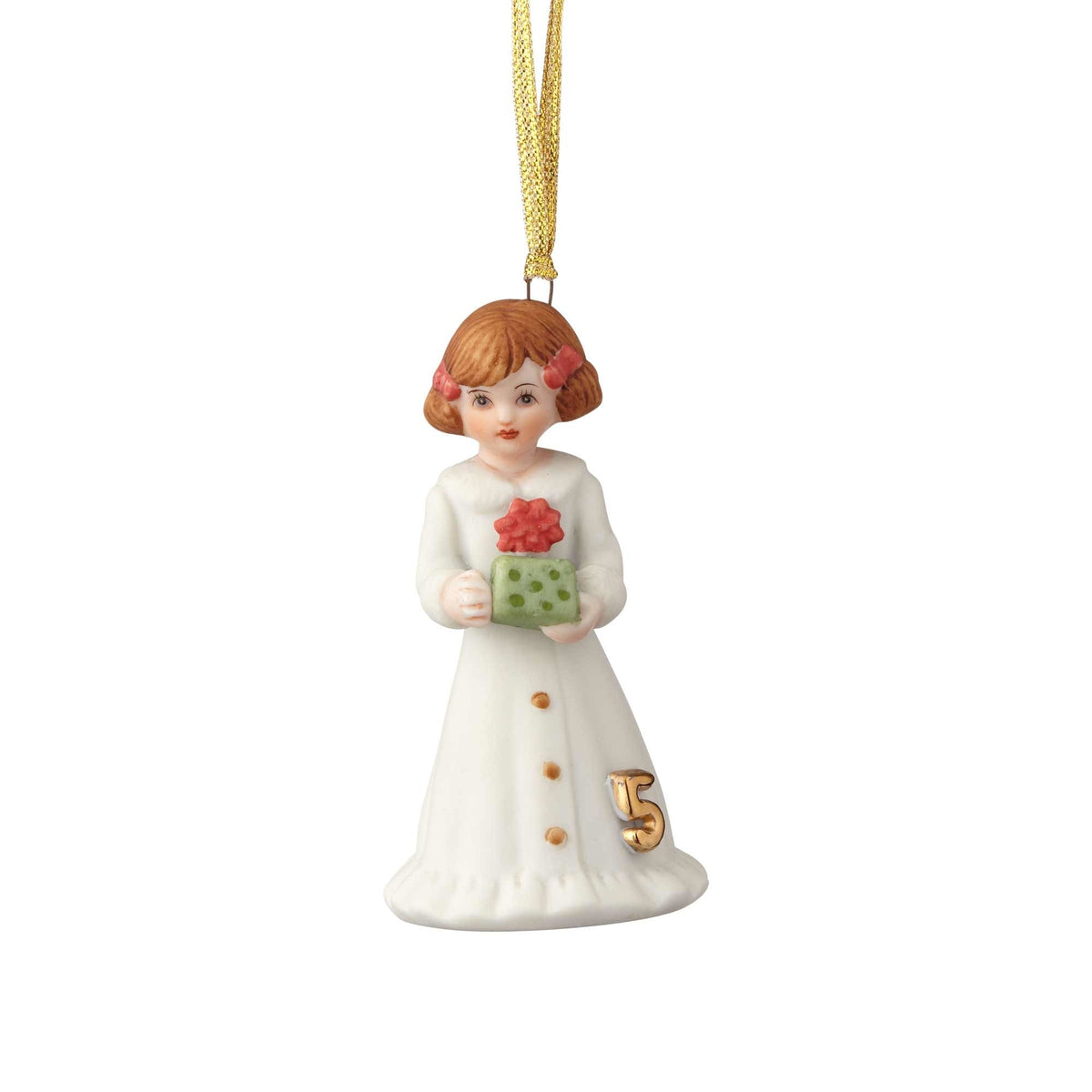 Growing Up Girl Ornament - Brunette Babies 1st
