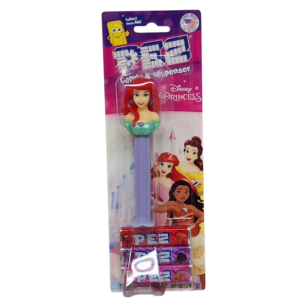 Pez 'Disney Princess' Dispenser with 3 Candy rolls - Ariel - Green Dress