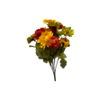 11 inch Faux Mini Straw Dasies - Red Yellow Green Flowers