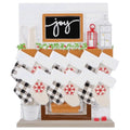 Fireplace Mantle Family of 12 Ornament