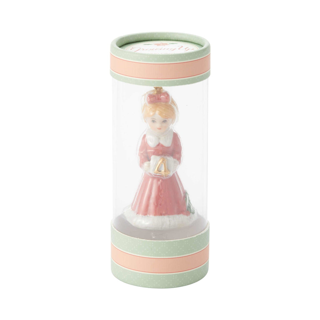 Growing Up Girl Ornament - Blonde Age 4