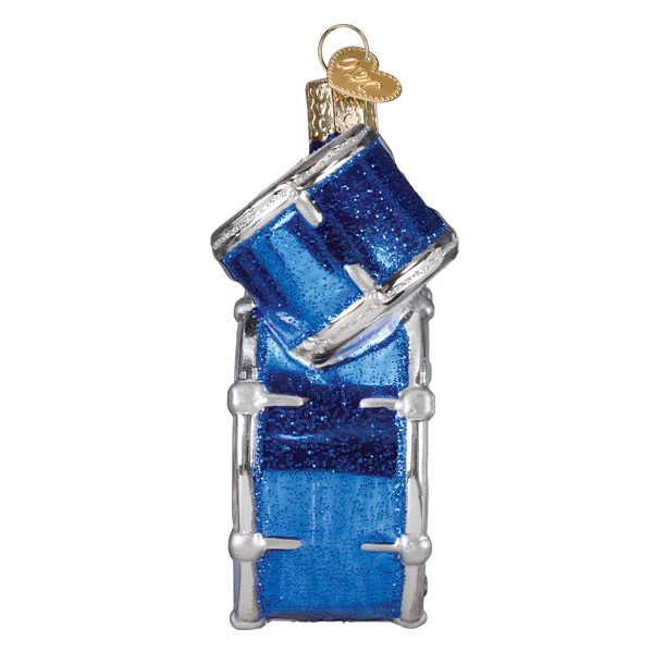 The Who Drum Set Glass Ornament