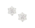 Silver Snowflake with Crystals Earrings