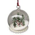 Glass Snow Ball Scene Ornament - Snowmen