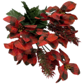 18-Inch Plaid Poinsettia Bush