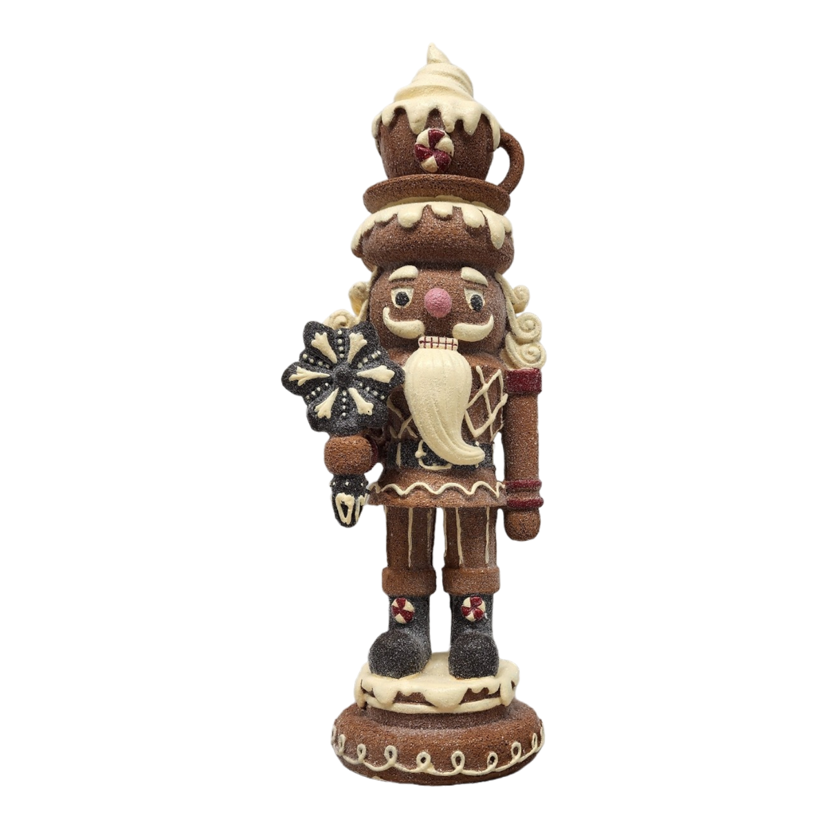 Gingerbread Nutcracker Figurine - Hot Cocoa