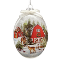 Glass "Lightable" Reindeer Visit Ornament