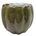 Small Petal Pot Soy Candle - Seagrass and Vetiver