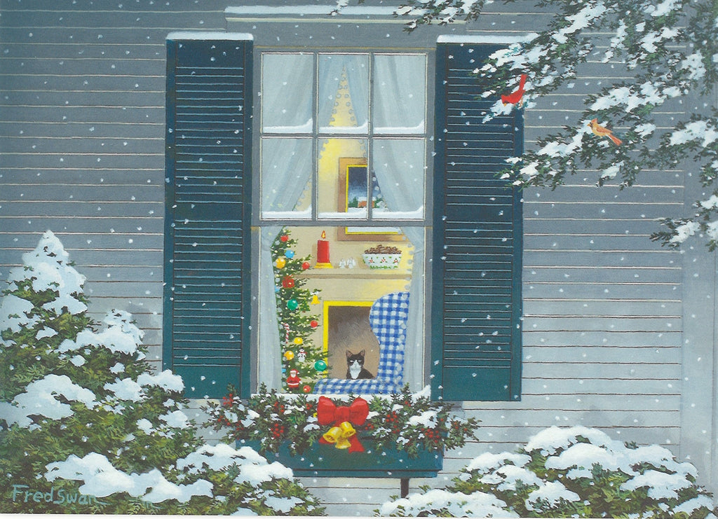 Fred Swan Christmas Cardinals - Boxed Christmas Cards