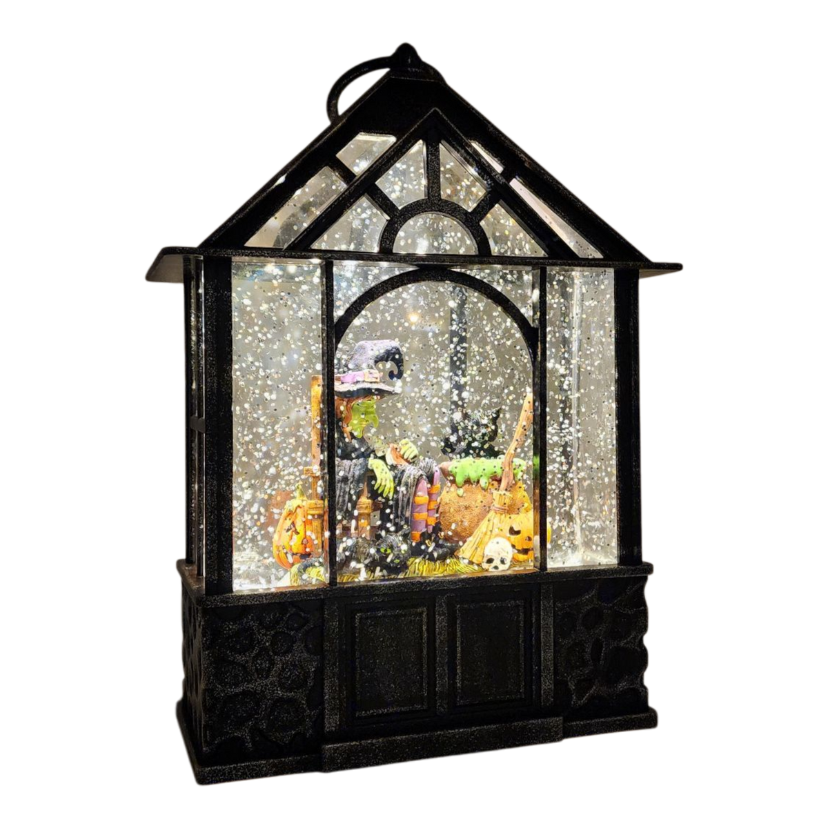 Sleeping Witch Lighted Waterglobe Lantern