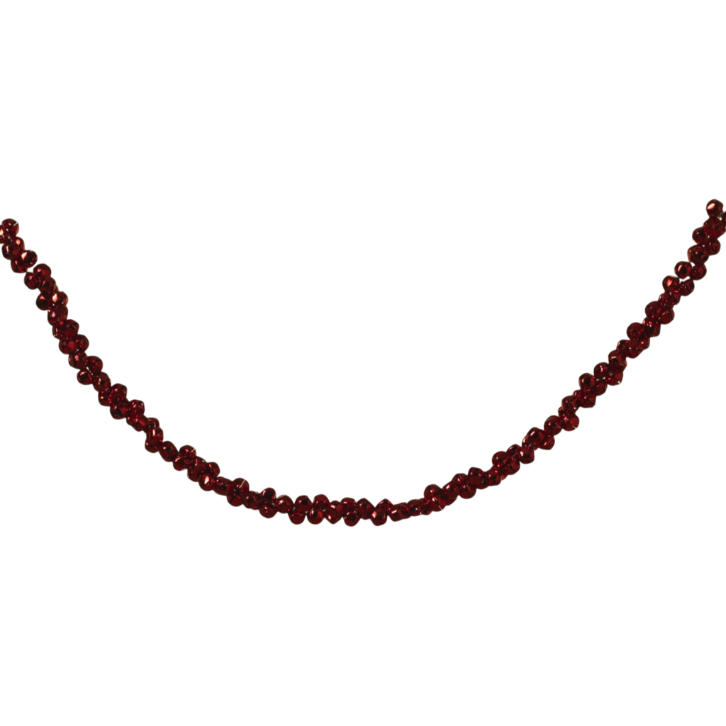 70 Inch Metal Jingle Bell Garland - Red