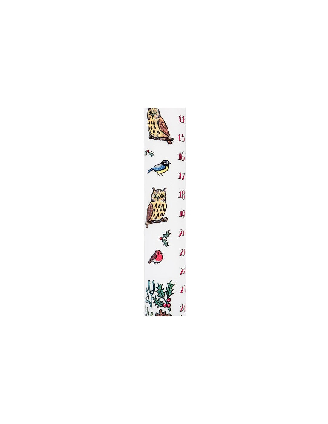 Advent Taper Candle - Winter Birds