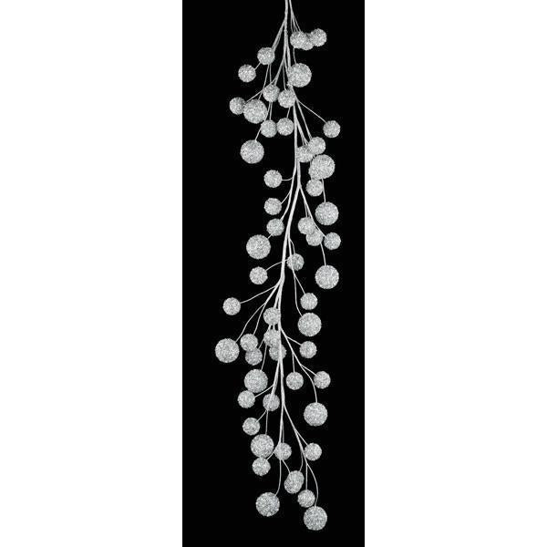 Silver Glitter Foil Ball Garland