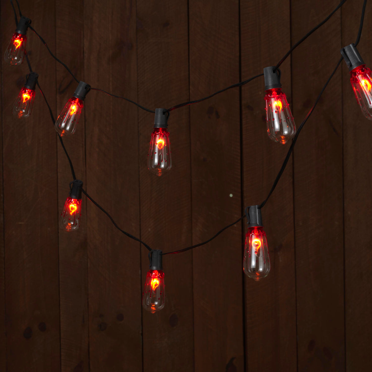 Halloween 10 Light 'Bloody' Flicker Flame Light Set