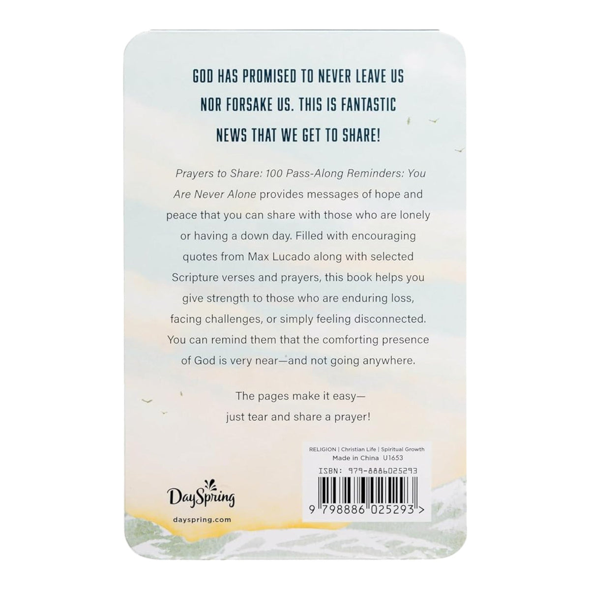 Prayers to Share: 100 Pass Along Reminders: You Are Never Alone