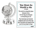 You Mean the World to Me Spinning Charm