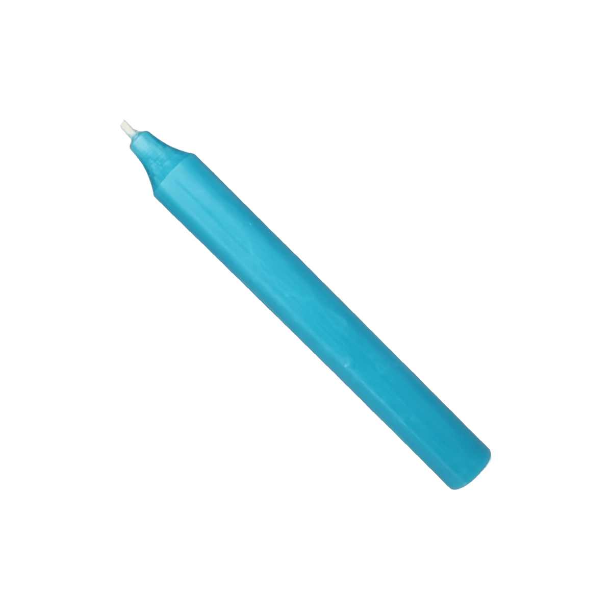 Rustic Taper Dinner Candle - 7 Inch Turquoise