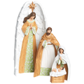 Mistletoe Pattern Nesting Nativity - 4 Piece Set