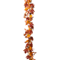 Lighted Harvest Leaf & Berry Garland - 72 Inches