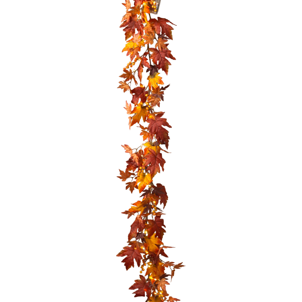 Lighted Harvest Leaf & Berry Garland - 72 Inches