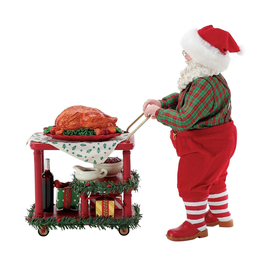 Santa Bringing Turkey Dinner