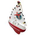 Festive Sailboat Hanging Ornament -