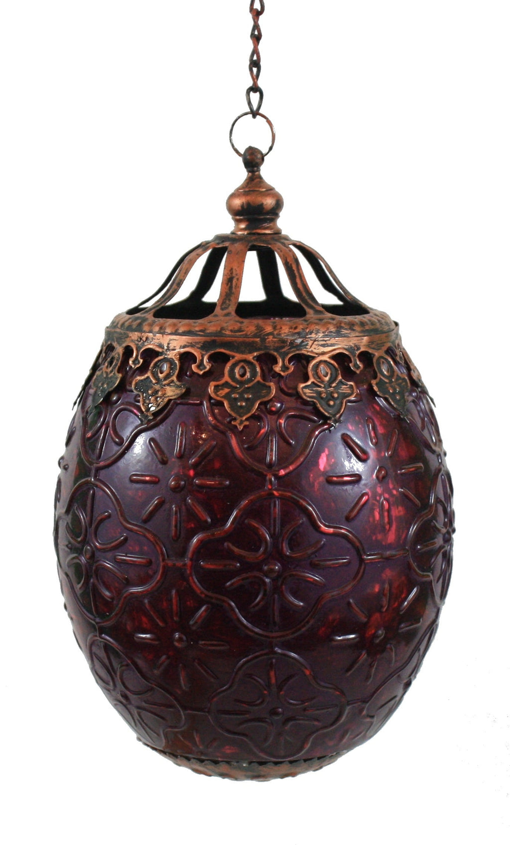 Midwest Glass and Tin Burgundy Ornament - Narrow