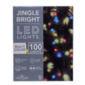 Jingle Bright 100 LED Light Set - Multicolor - Green Wire