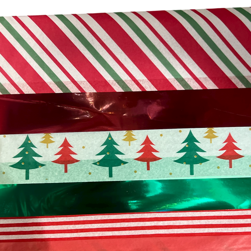 Holiday Gift Tissue Assortment - Mylar, Prints and Solids