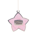 Baby’s First Christmas Ornament – Pink Star Keepsake