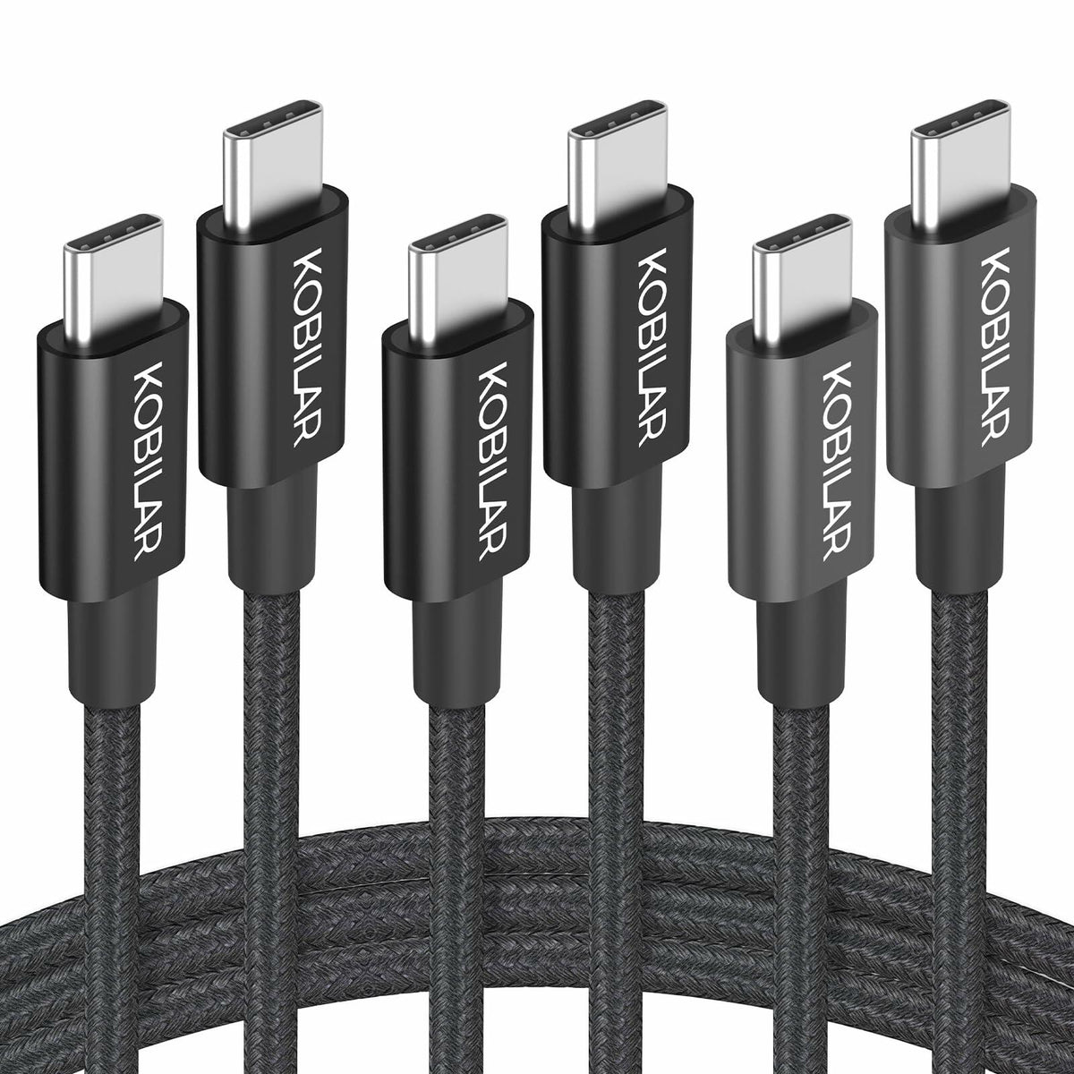 Kobilar USB C to USB C Cable 60W Fast Charging 3 Pack Multi-Length