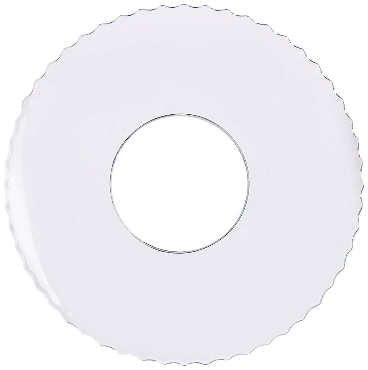 Single Glass Bobeche - Clear Serrated