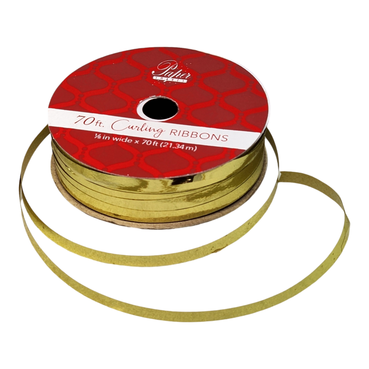 1/8 Inch Curling Ribbon - 70 Feet Long - Gold