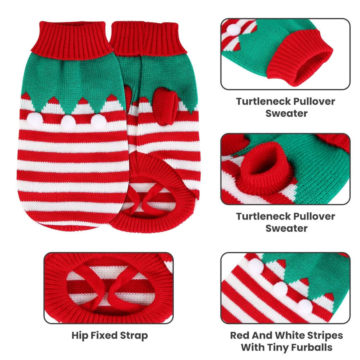 Pet Christmas Turtleneck Sweater