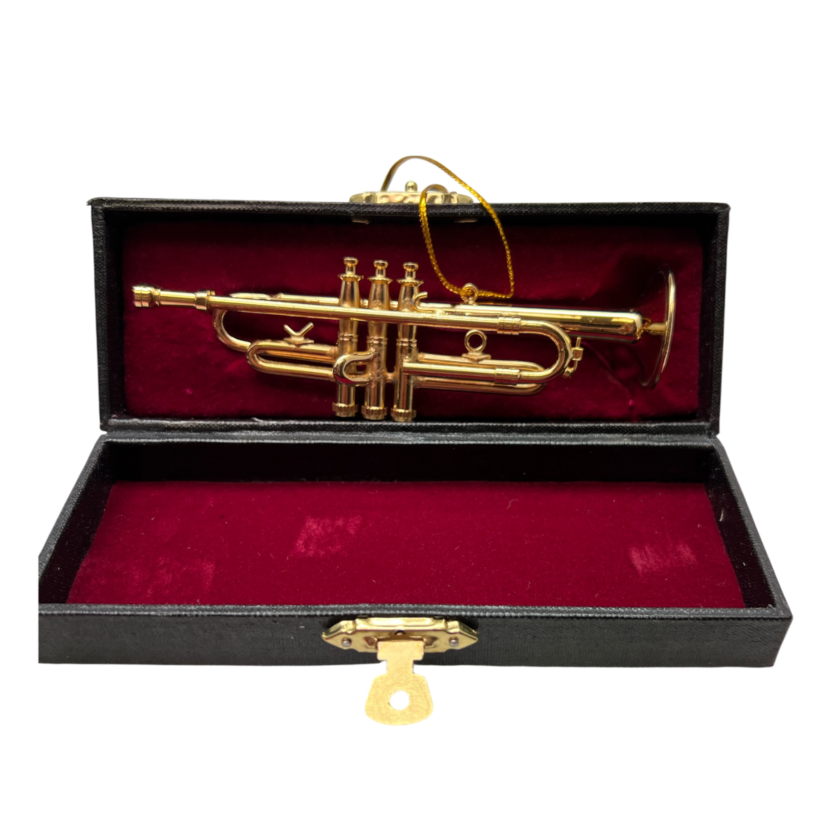 Brass Trumpet Ornament In A Case