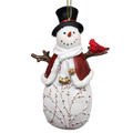 Berry Vine Snowman with Cardinal