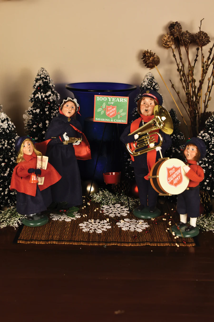 Salvation Army Girl with Bell Caroler