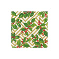 Holly and Fretwork Cocktail Napkin