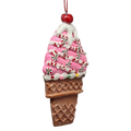 Claydough Ice Cream Ornament - Strawberry