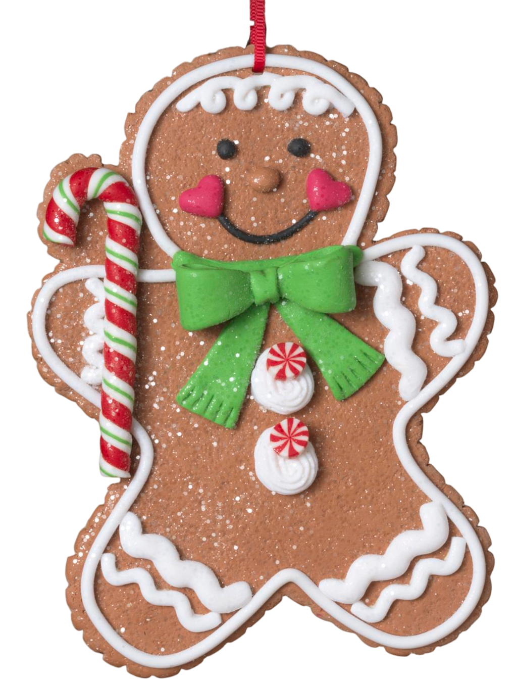 Oversize Clay Dough Gingerbread Ornament -