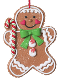 Oversize Clay Dough Gingerbread Ornament -