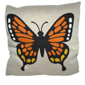 Knitted Butterfly Accent Pillow
