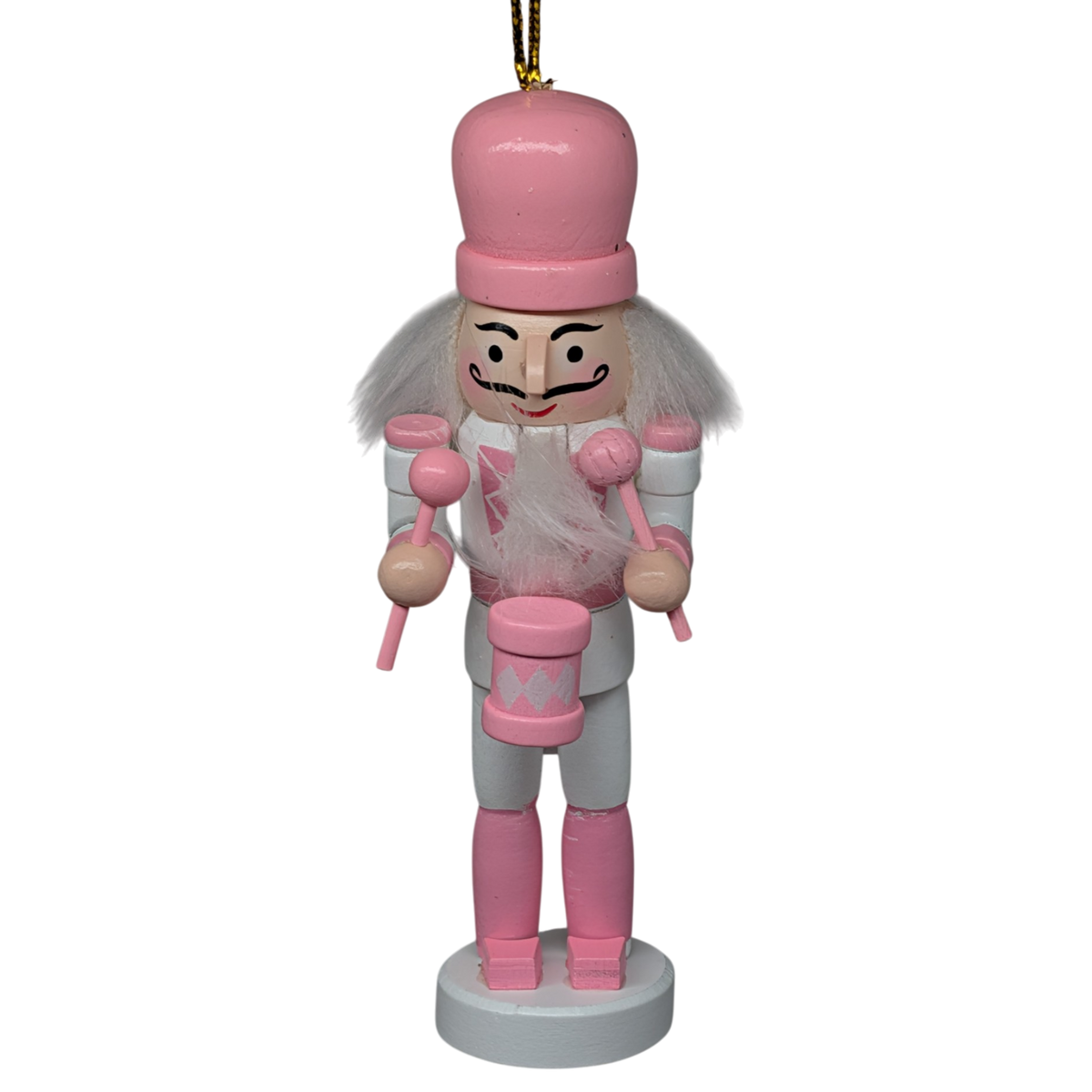 Pink And White Nutcracker Ornament - Set Of 5