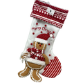 White Gingerbread Dangling Legs Stocking